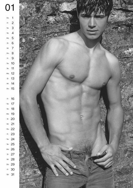 Календарь ORION PIN-UP Calendar Soft Men 2026, чёрно-белый 42-01806960000-26 фото