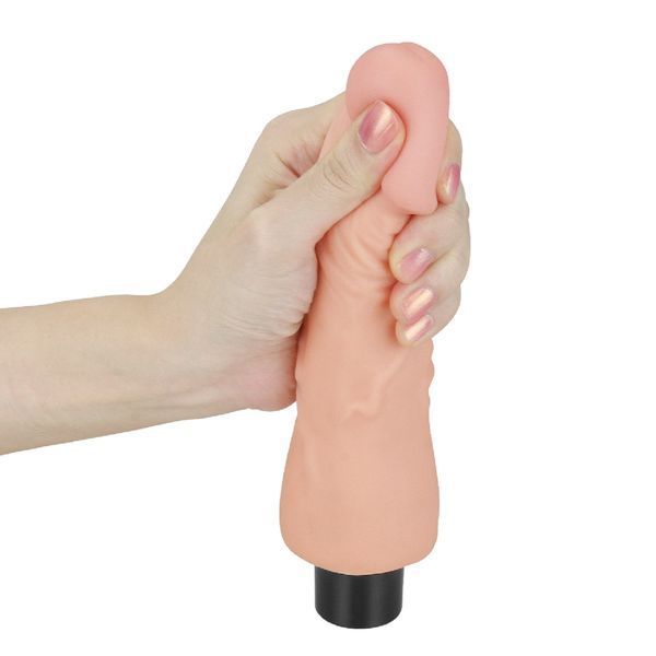 Реалістичний фалоімітатор LOVETOYS Real Softee, з присоскою, тілесний, 7" / 18 см 66-LV0911 фото