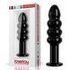 Скляний фалоімітатор LOVETOYS Glass Romance, чорний, 11,5 см 66-LVGS15 фото 1