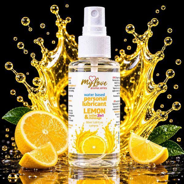Лубрикант на водной основе MyLove Aroma Series, с ароматом лимона, 2 в 1 для интимной близости и массажа, 50 мл 101-0950 фото