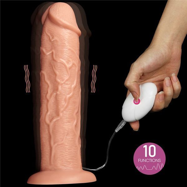 Реалістичний вібратор LOVETOYS з присоскою та пультом керування 66-LV111121 фото