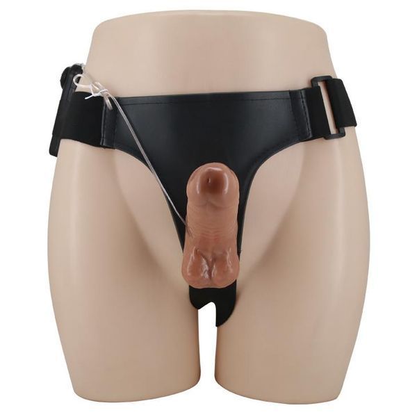 Двойной страпон BAILE Ultra Passionate Harness Dual Penis, телесный, 16 см BW-022066Z фото