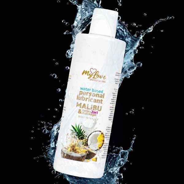 Лубрикант на водній основі MyLove Aroma Series Malibu, 2в1 для сексу та масажу, 300 мл 101-0745 фото