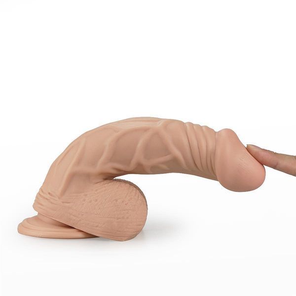 Реалистичный вибратор на присоске LOVETOYS Real Extreme, телесный 66-LV350043-1 фото
