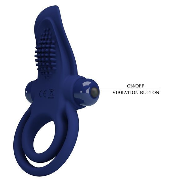 Ерекційне кільце з вібрацією PRETTY LOVE/BAILE Powerful Ring BI-210203-3 фото