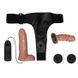 Двойной страпон BAILE Ultra Passionate Harness Dual Penis, телесный, 16 см BW-022066Z фото 2