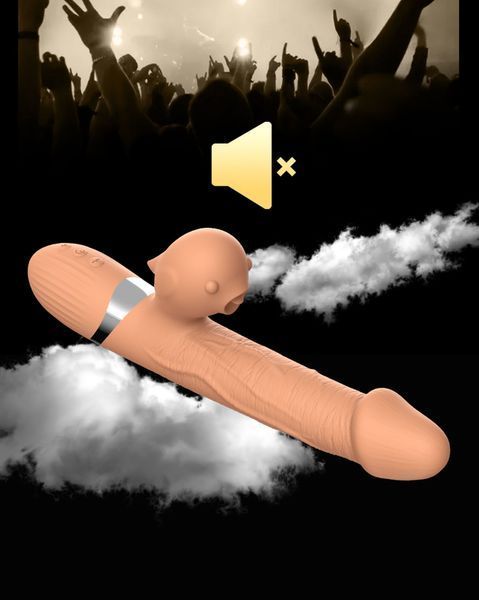 Вібратор з поштовхами BOSS SERIES Basia Thrusting Vibrator 2 in 1 Tongue, з язичком для стимуляції 26-00140 фото