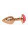 Анальная пробка BOSS SERIES HeavyFun Jewellery Plug Red Gold, с декоративным цветком, красно-золотистая, 7 см, 27 мм 64-00127 фото 2
