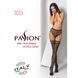Еротичні колготки-бодістокінг Passion S003 black, імітація мереживних панчіх та трусиків PSS003B фото 7