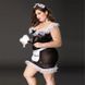 Костюм покоївки JSY &laquo;Слухняна Ельма&raquo; Plus Size Black, сукня, фартух, головний убір покоївки SO8358 фото 5