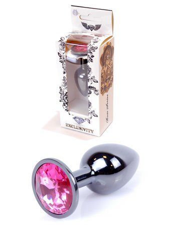 Анальна пробка Анальна пробка -Jewellery Dark Silver PLUGPink 64-00026 фото