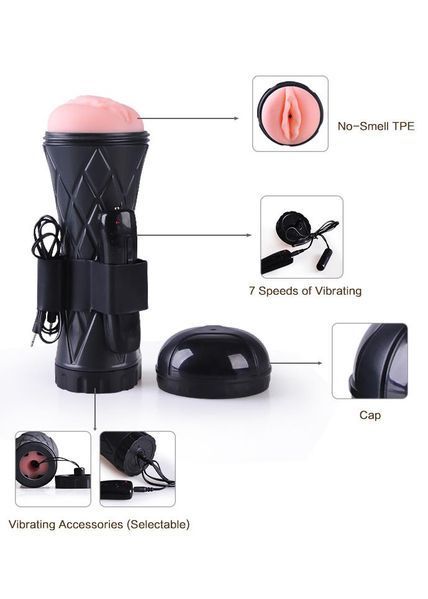 Вібро мастурбатор Masturbator-Vibrating Vagina cyber skinLatarka 60-00025 фото