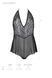 Боді Passion LEAFA BODY black, L/XL, на зав'язках, м'яка чашка, низ у вигляді шортиків SX0500 фото 5