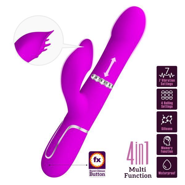 Вібратор PRETTY LOVETwinkled Tenderness Purple, 7 vibration functions 4 rolling functions Memory fun BW-500012 фото