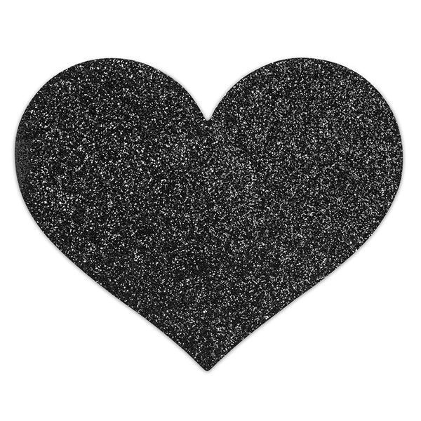 Прикраса на соски Bijoux Indiscrets &ndash; Flash Heart Black SO2337 фото