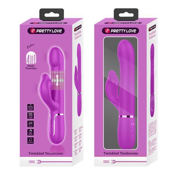 Вібратор PRETTY LOVETwinkled Tenderness Purple, 7 vibration functions 4 rolling functions Memory fun BW-500012 фото