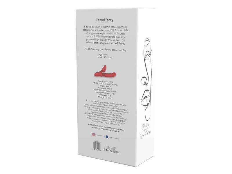 Вібратор для подвійної стимуляції BOSS SERIES Silicone Vibrator 63-00075 фото
