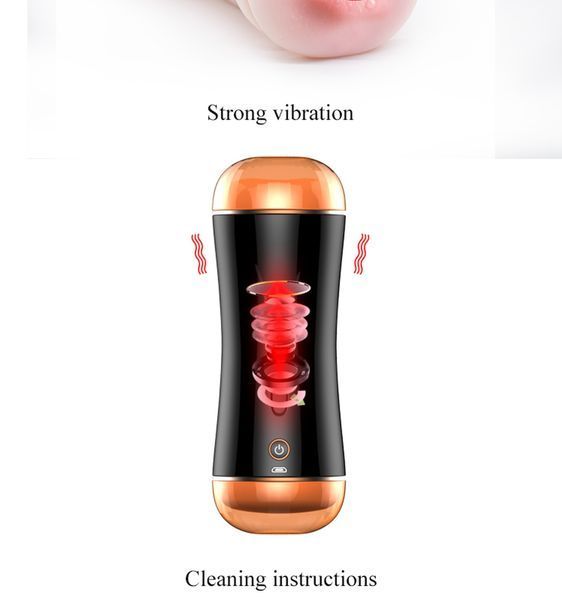 Мастурбатор з вібрацією Cup USB 10 function + Interactive Function / Double Ends 63-00030 фото