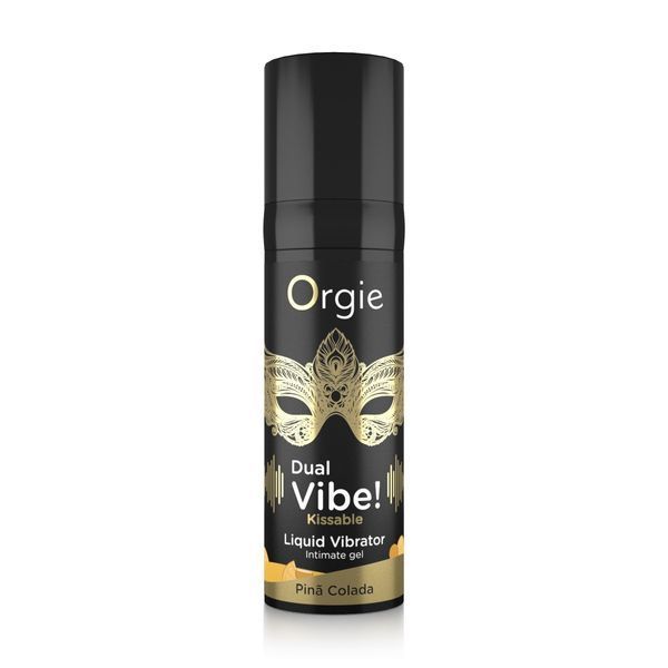 Возбуждающий гель с эффектом вибрации Orgie Dual Vibe! Kissable Liquid Vibrator, со вкусом пина колада, 15 мл 69-17311 фото
