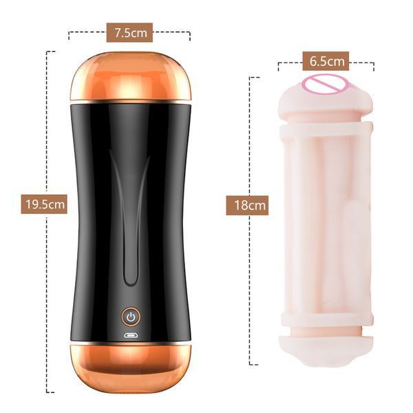 Мастурбатор з вібрацією Cup USB 10 function + Interactive Function / Double Ends 63-00030 фото