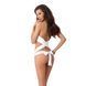 Комплект білизни Passion AMORE SET white, стрінги і ліф у вигляді подарункової стрічки з бантом EL14703 фото 2