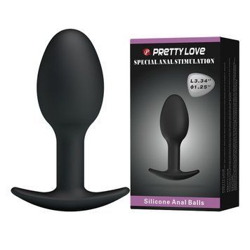 Анальна пробка Pretty Love Heavy Balls Silicone Butt Plug 1 BI-040033 фото