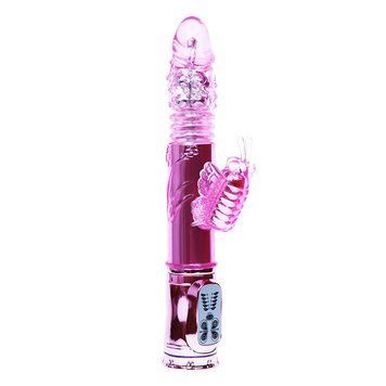 Вибратор с ротацией Throbbing Butterfly, для двойной стимуляции, фиолетовый BW-058007 фото