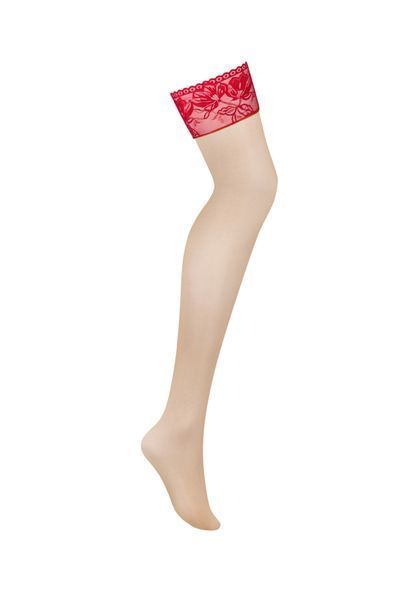Комплект белья OBSESSIVE Lacelove cupless, бра, трусики и пояс для чулок, красный, XS/S 49-1553 фото