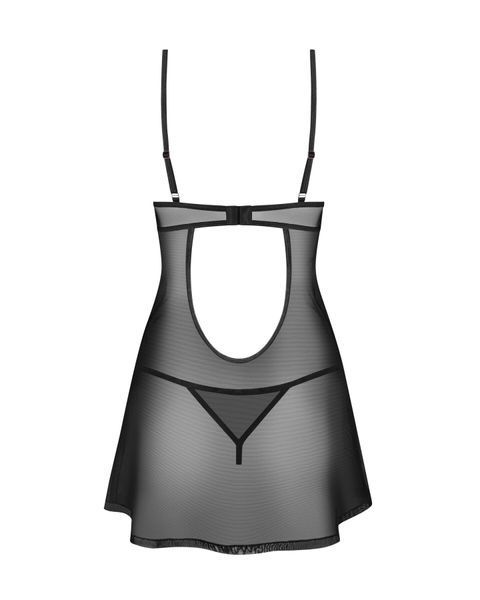 Сорочка Obsessive Euridia chemise & tanga XL/2XL SX3591 фото