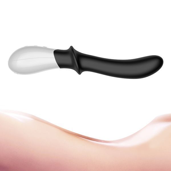 Вибромассажер точки G BOSS SERIES Fox Silicone G-spot Massager, с подогревом, черный 63-00015 фото