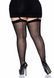 Прозорі панчохи зі швом Leg Avenue Sheer backseam stockings Black, plus size SO7912 фото 2