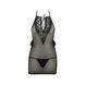 Сорочка прозора приталена Passion ERZA CHEMISE S/M, black, трусики PS26005 фото 3