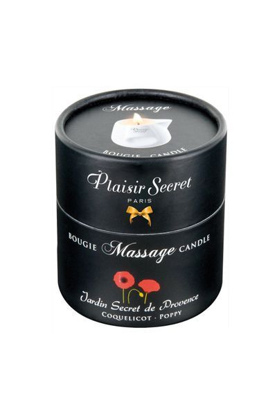 Ароматична масажна свічка Plaisir Secret Poppy Massage Candle, з ароматом маку, 80 мл 90-826037 фото