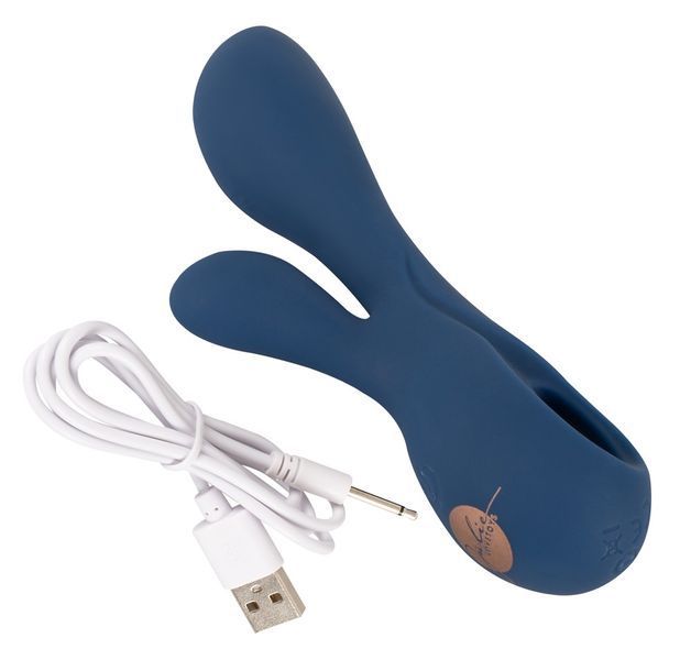 Вібратор-кролик ORION Julie Lovetoys Mini Rabbit Vibrator, синій, 15 см 42-05541540000 фото