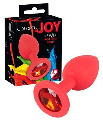 Анальна пробка ORION You2Toys Colorful Joy Jewel, червона, 7,5 см, 2,7 см 42-05171270000 фото