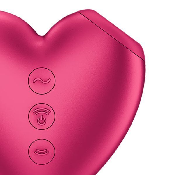 Вакуумный стимулятор Satisfyer Cutie Heart, с Air Pulse и вибрацией, розовый, 8 см 73-4083933 фото