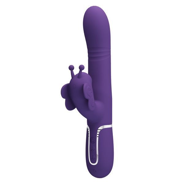Вібратор-кролик PRETTY LOVE Twinkled Tenderness Purple, силікон, фіолетовий, подвійна стимуляція BW-500011-2 фото