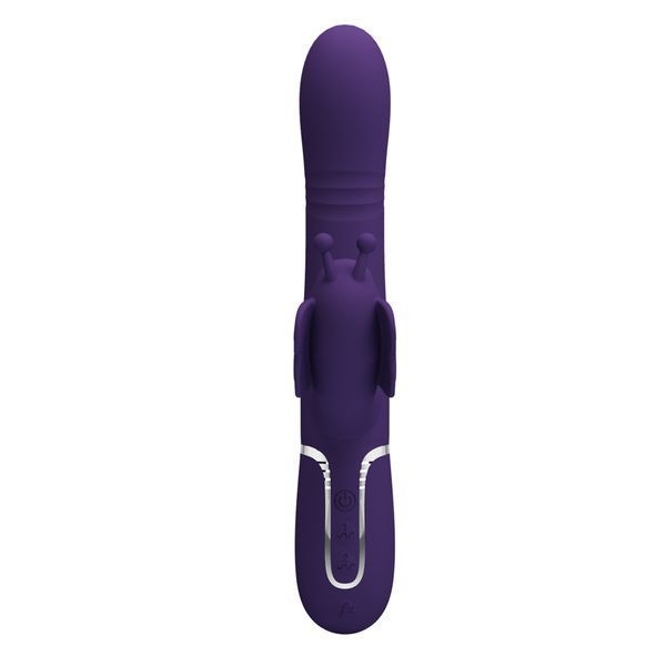 Вібратор-кролик PRETTY LOVE Twinkled Tenderness Purple, силікон, фіолетовий, подвійна стимуляція BW-500011-2 фото
