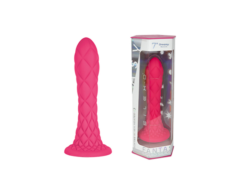 Фаллоимитатор CNEX Silexd Fantasy Dreamy, из жидкого силикона, розовый, 18,5 см 4-240718 фото