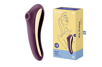 Вакуумний стимулятор Satisfyer Dual Kiss Фіолетовий 73-4003016 фото