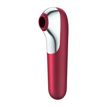 Вакуумный стимулятор Satisfyer Dual Love, с вибрацией, бордовый, 17,95 см 73-4003054 фото