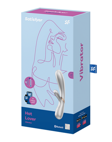 Вибратор-кролик с подогревом SATISFYER Hot Lover, серебристый, 20 см 73-4002514 фото