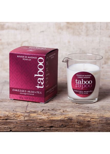 Масажна свічка RUF Taboo Caresses Ardentes, з ароматом папороті, 60 г 19-4004 фото