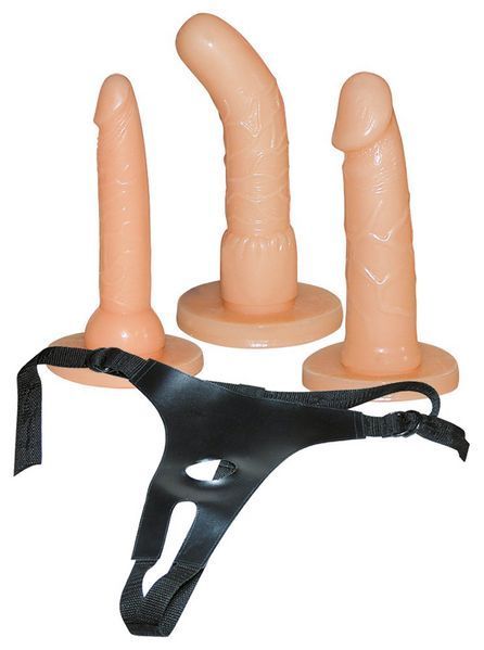 Страпон з насадками тілесного кольору Strap-on 42-05261000000 фото