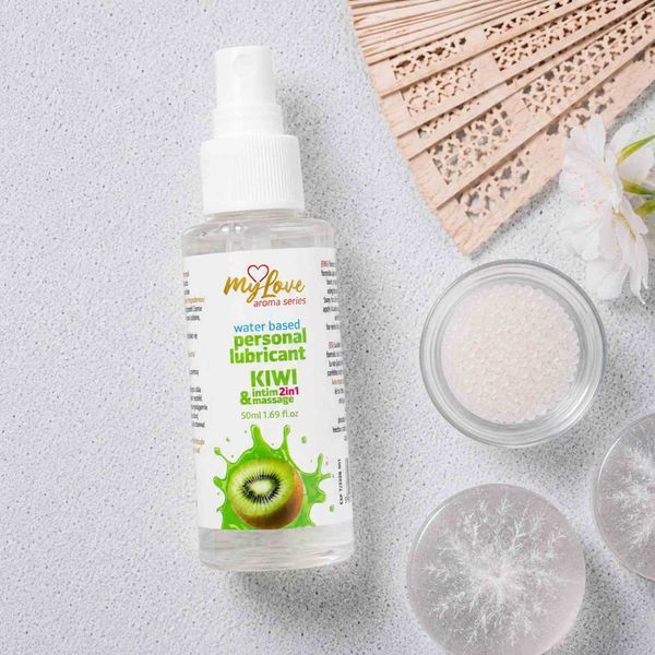 Лубрикант на водной основе MyLove Aroma Series Intim&Massage 2in1, с ароматом киви, 50 мл 101-0820 фото