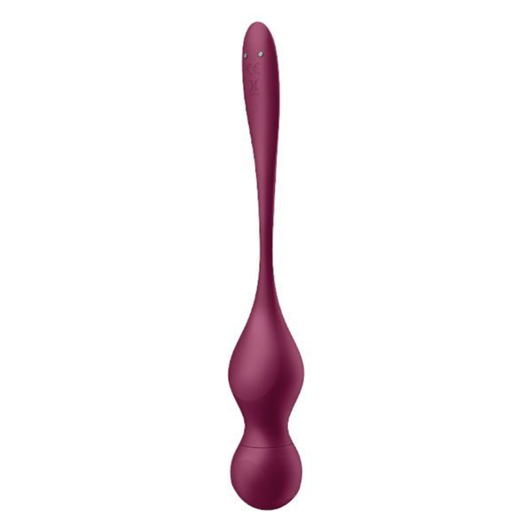 Вагинальные шарики с вибрацией SATISFYER Love Birds Vary, с изменяемой массой, бордовые 73-4002989 фото