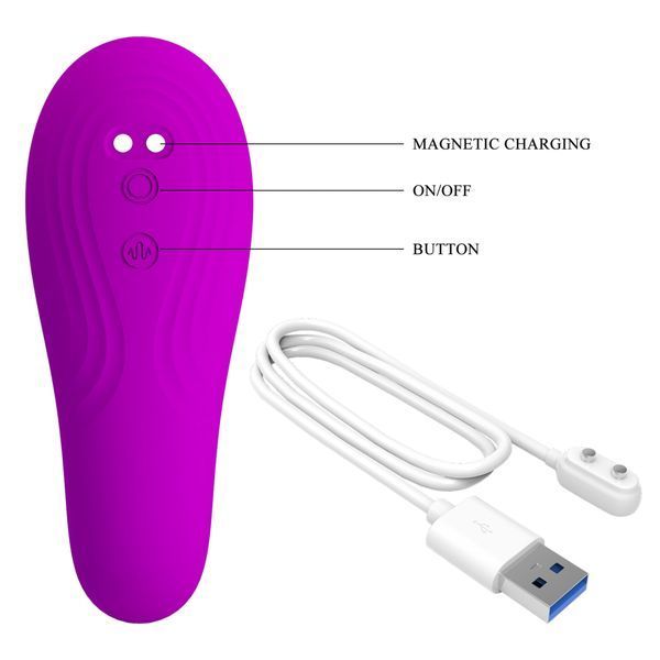 Вібромасажер PRETTY LOVE Naty Clitoral Thrusting Stimulator BI-040191 фото