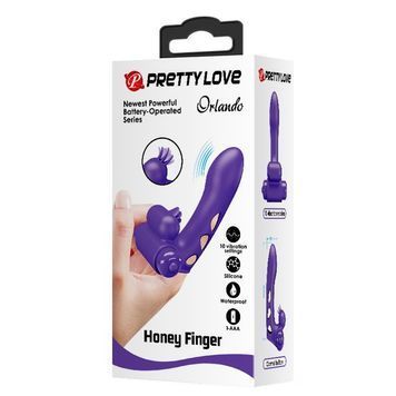 Насадка на палець з вібрацією PRETTY LOVE Orlando Finger, фіолетова BI-014836-1 фото