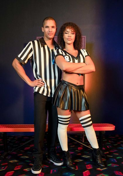 Костюм рефері Leg Avenue Time Out Referee M, кроп-топ спідниця свисток SO9192 фото