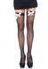 Панчохи-сітка з атласним бантиком Leg Avenue Fishnet Thigh Highs One size, Black, With Bow White SO8598 фото 1